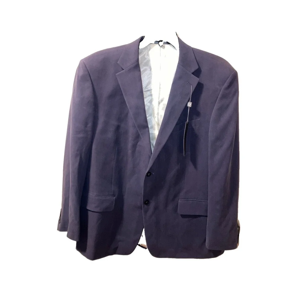 Oscar de la‎ Renta Men's Blazer Silk Blue 48R NWT $250 Luxury Event Wedding
